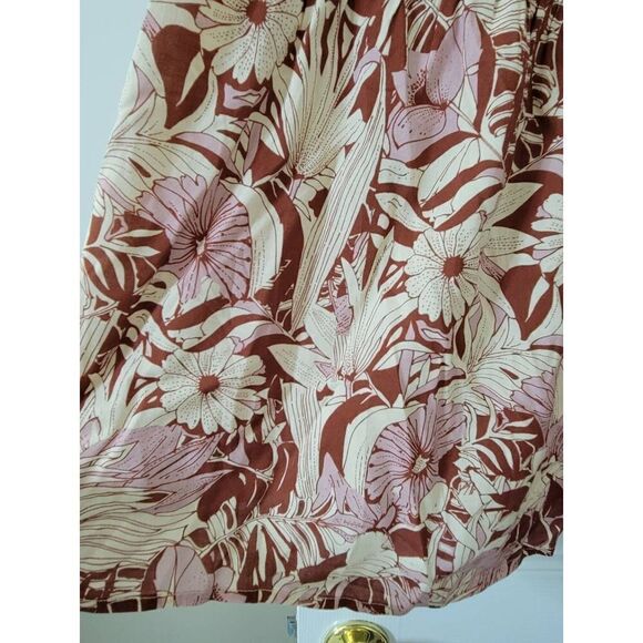 TROVATA Bird of Paradise Makena Skirt, Canela Palm S $278 NWOT - Picture 6 of 10